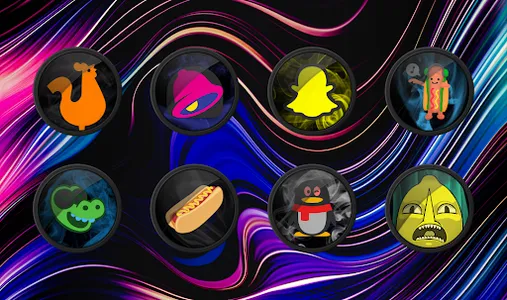 Black Smoke Rings Icon Pack screenshot 3