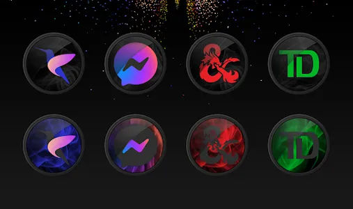 Black Smoke Rings Icon Pack screenshot 4