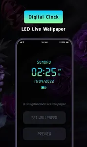 Clock Live Wallpaper with led screenshot 0