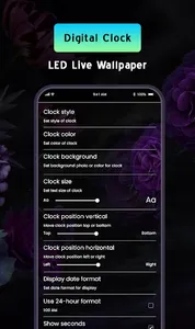 Clock Live Wallpaper with led screenshot 2