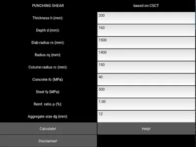Punching Shear CSCT screenshot 2