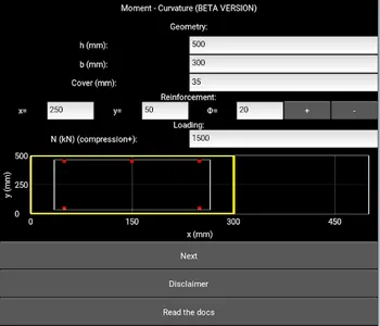 Moment Curvature Rectangular screenshot 3