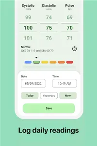 Blood pressure app: BP Logger screenshot 2