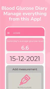 Blood Glucose Log - Diabetes screenshot 0