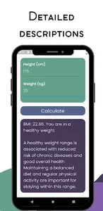 MBI Scale - BMI calculator kg screenshot 2