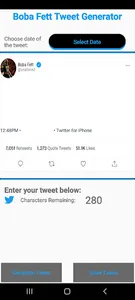 Boba Fett Tweet Generator screenshot 0