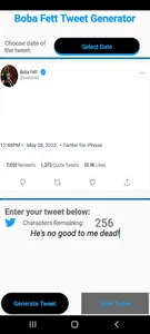Boba Fett Tweet Generator screenshot 1
