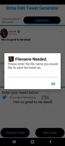 Boba Fett Tweet Generator screenshot 3