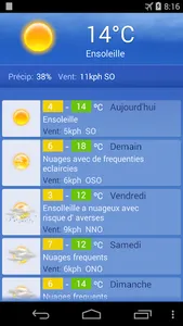 Meteo Bruxelles screenshot 2