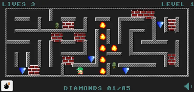 Bomb Man in the Diamond Maze screenshot 0