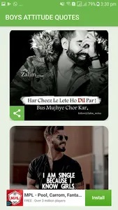 Boys attitude quotes photos screenshot 3