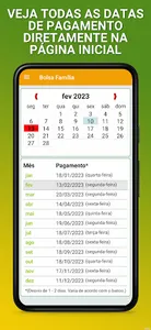 Bolsa Família 2023 Datas screenshot 1