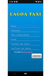Lagoa Taxi Mobile screenshot 1