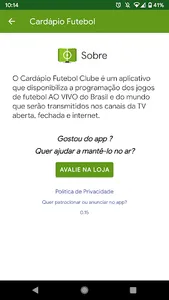 Cardápio Futebol screenshot 4