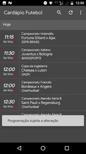 Cardápio Futebol screenshot 6