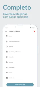 Currículo Vitae PDF screenshot 1