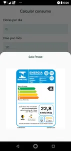 Calculadora de Consumo e BTU screenshot 3