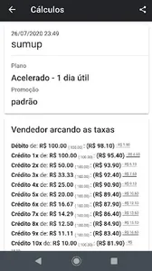 Calculadora de taxas para maqu screenshot 2