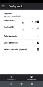 Calculadora de taxas para maqu screenshot 3