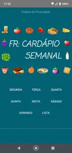 FR: Cardápio Semanal screenshot 0