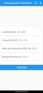 CALCULADORA COMBUSTÍVEL screenshot 0