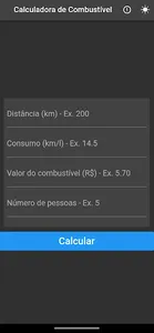 CALCULADORA COMBUSTÍVEL screenshot 1
