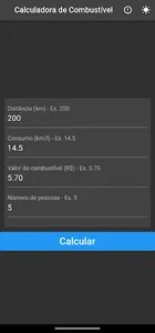 CALCULADORA COMBUSTÍVEL screenshot 3