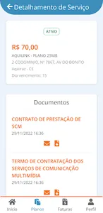Central do cliente ThomesNet screenshot 2