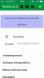 Razões do Corpo Academia screenshot 2