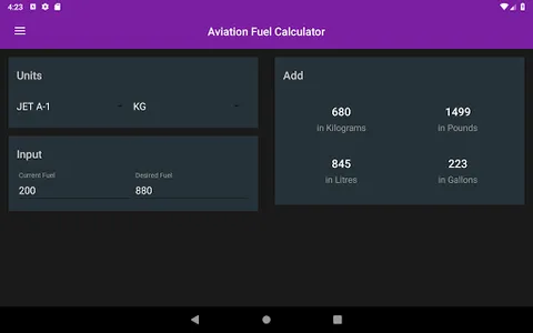 Knapp Aviation Fuel Calculator screenshot 13