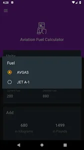 Knapp Aviation Fuel Calculator screenshot 5
