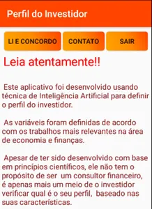 Perfil do investidor screenshot 0