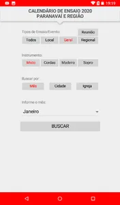 AGENDA DE ENSAIO 2020 - PARANA screenshot 8
