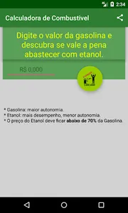 Calculadora de Combustível - E screenshot 0