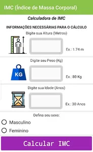 IMC - Peso Ideal - % Gorgura screenshot 0