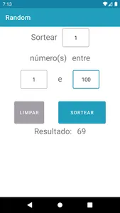 Random: sortear número aleatór screenshot 0
