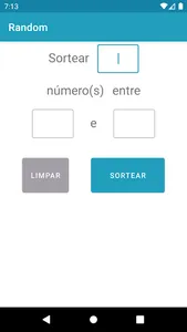 Random: sortear número aleatór screenshot 1