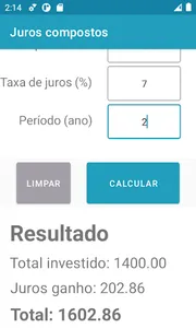 Juros compostos screenshot 1