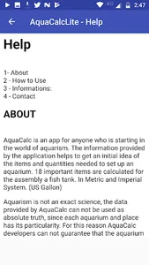 AquaCalc Lite screenshot 2