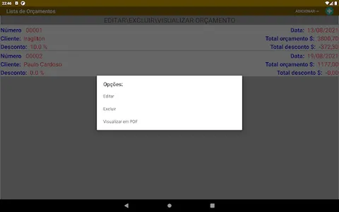 Orçamento Eletricista Pro screenshot 18