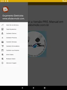 Orçamento Eletricista Pro screenshot 8