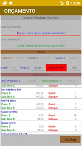 Orçamento Eletricista screenshot 1