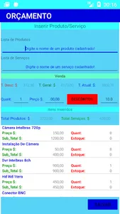 Orçamento Informática screenshot 5