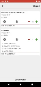 Comanda Garçom Yunes Phone screenshot 2