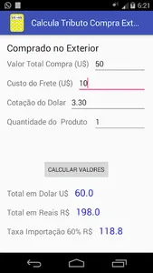 Imposto Compras Internacional screenshot 0