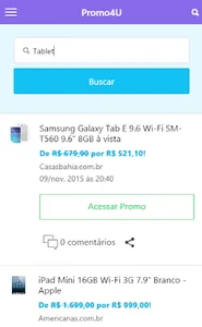 Promo4U - Promoções e Desconto screenshot 1