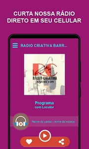 RADIO CRIATIVA BARRETOS screenshot 0