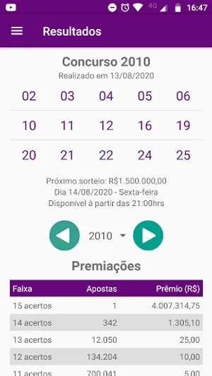Dicas lotofácil - Completo screenshot 1