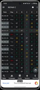 Work Shift Table screenshot 0
