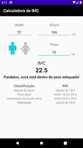 Calculadora de IMC screenshot 0